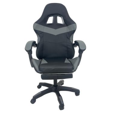 Imagem de Cadeira Gamer Stillus Ergonômica Com Apoio Para Os Pés Cinza
