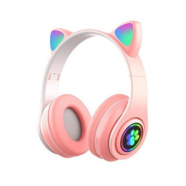 Imagem de Headset Fone De Ouvido Gatinho Bluetooth Led Orelha Gato - Centrão