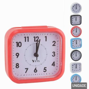Imagem de Relógio Analógico de Mesa 10cm Despertador - Tudo em Caixa