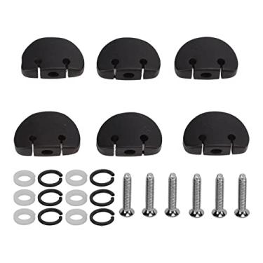Imagem de QANYEGN 6PCS Metal Big Semicircle Guitar Tuning Botões PEG, Tuning Buttle Button Heads Tinners, Máquina de Tunhadores de Guitarra para Guitarra Electric (Grande forma de correia semicircular)