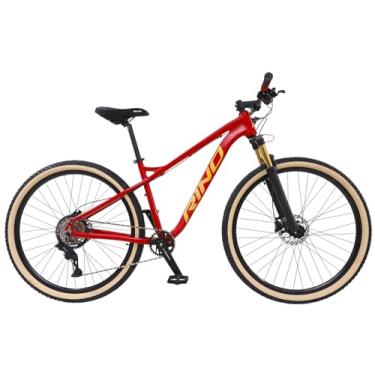 Imagem de Bicicleta Aro 29 Rino Kit SH ESSA 8V Hidraulico Trava + Susp Dourada (Vermelho, 18)