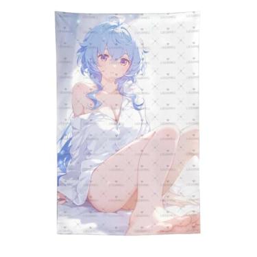 Imagem de LIEGBMEU Tapeçaria Pinup Girl Sexy Hot Anime Girl 152.4 cm x 228.6 cm Wall Quilt Art Whimsical Tapestry DecorationAa039