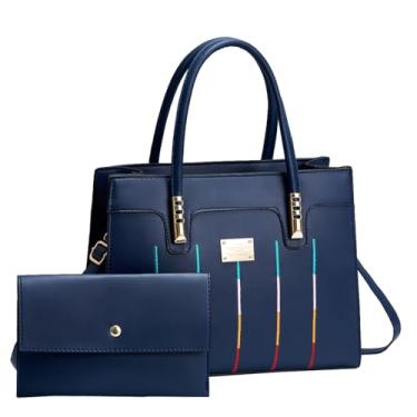 Imagem de Bolsa Feminina my Ek Luxo C/carteira- Linha Diamante (Azul)