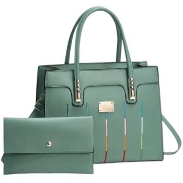 Imagem de Bolsa Feminina my Ek Luxo C/carteira- Linha Diamante (Verde)