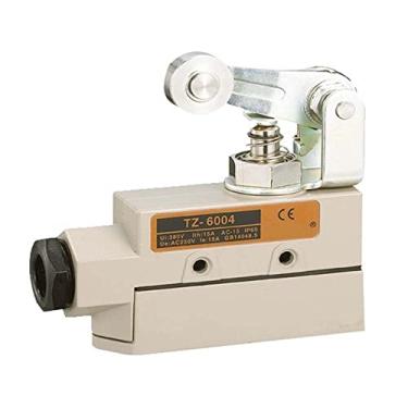 Imagem de Micro interruptor de porta comercial resistente TZ-6104 com êmbolo de rolo para cortinas de ar | Interruptor de limite à prova d'água IP65 250V 15A tipo NC