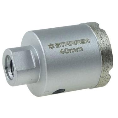 Imagem de Broca Serra Copo Diamantada 40mm Rosca M14 para Esmerilhadeira Furos Limpos Telhas Tijolos Cêramica Azulejo