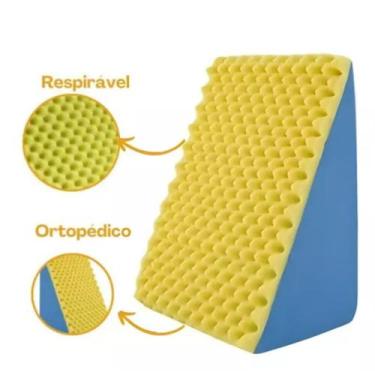 Imagem de Travesseiro Triangular Apoio Lombar Espuma Ortopedico Encosto Lombar A