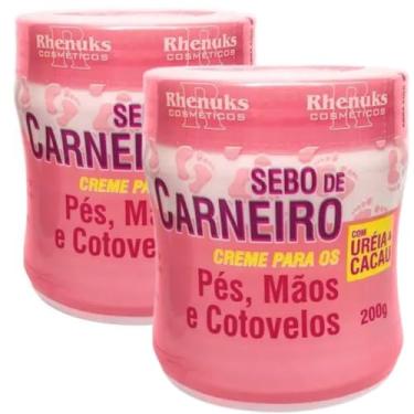 Imagem de Kit 2 Cremes Sebo de Carneiro Rhenuks Hidratação Poderosa Contra Rachaduras e Ressecamento da Pele