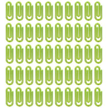Imagem de Clips Pequenos Coloridos Amarelo Neon 25mm Segura Papel Com 500 Unidad