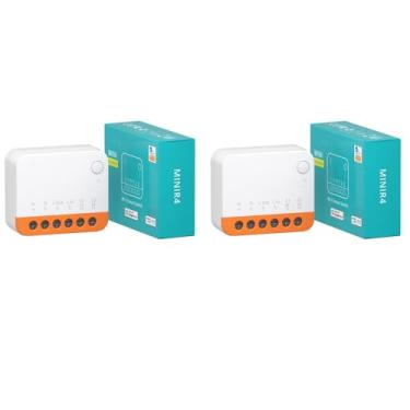 Imagem de Smilewolf Interruptor inteligente WiFi MINI R4 Wi-Fi bidirecional para casa inteligente funciona com controle sem fio eWeLink-Remote R5 S-MATE via Alexa Google Home (2)