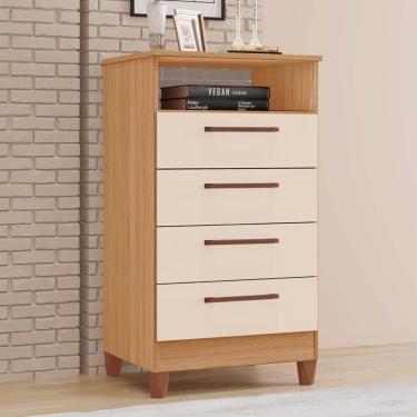 Imagem de Cômoda Star 100% MDF Tuboarte 4 Gavetas 1 Deck