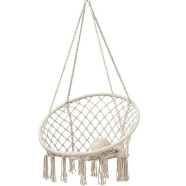 Imagem de Rede Cadeira De Balanço Suspensa Conforto Varanda Jardim - Tatudeboa