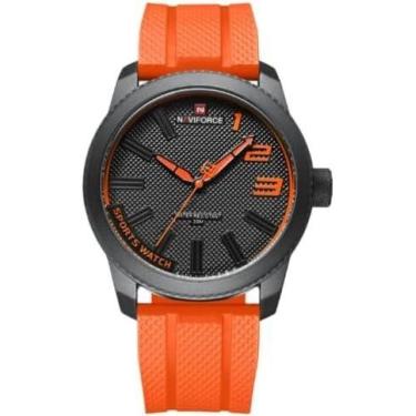 Imagem de Relógio Naviforce Masculino 9202 Pulseira De Silicone Laranja