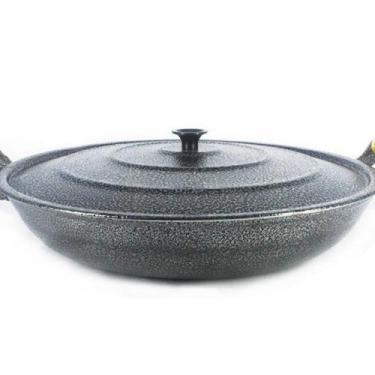 Imagem de Frigideira Alumínio Fundido Craqueada Alça Madeira Trad - OUTRAS MARCA