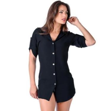 Imagem de Saída De Praia Chemise Camisão Manga 3/4-Feminino