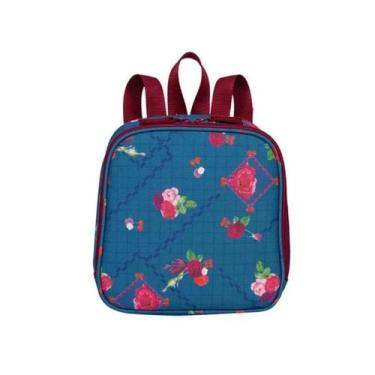 Imagem de Lancheira Grande Sestini Lunch Azul Floral