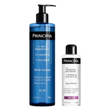 Imagem de PRINCIPIA, Kit Dupla Limpeza Água Micelar AM-01 + Gel de Limpeza Facial GL-02