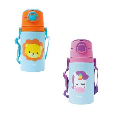 Imagem de Kit 2 Garrafinhas de Alumínio Buba 450ml Leão e Unicórnio
