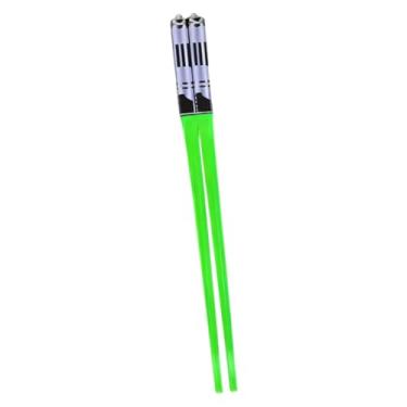 Imagem de predolo 2x Pauzinhos de Sabre de Luz Iluminados por LED Pauzinhos Brilhantes para Festas que Brilham no Escuro para Carnaval Aniversário Casamento, Verde