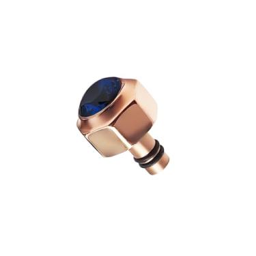 Imagem de hengfento2 Substituição da coroa do relógio de 6,8 mm para Calibre De Cartier Santos de 42 mm, pedra de aço inoxidável 3299 (ouro rosa)