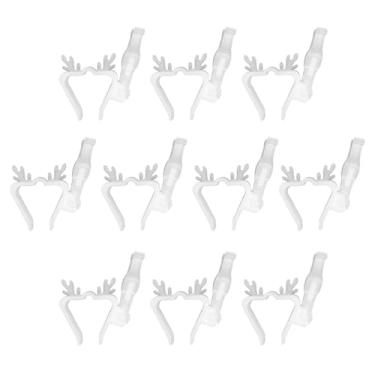 Imagem de Fenteer 10 peças de clipes de luz de Natal ganchos clipes de luz de Natal universais ganchos de suspensão de calha de calha