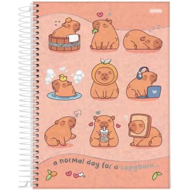 Imagem de Jandaia - Caderno Espiral Universitário CD 10 Matérias 160 Fls Capyvibes Rose FSC