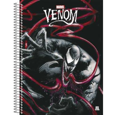 Imagem de Caderno Universitário Animativa, 15 matérias, Capa dura, 240 folhas, Venom, Pacote com 2 unidades