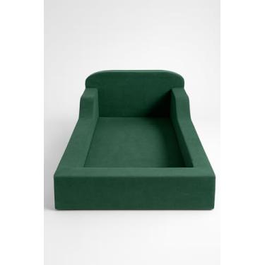 Imagem de Cama Infantil Montessoriana Verde 100% Espuma, com colchão embutido 0,88 x 1,88 Altura de 40 cm