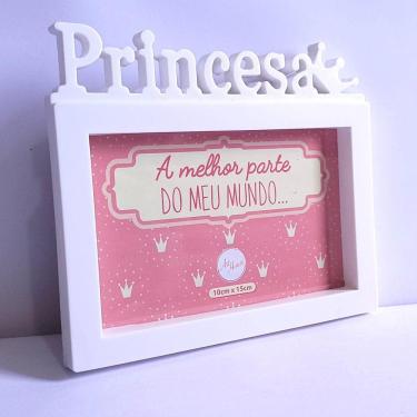 Imagem de Porta Retrato Príncipe Princesa 10x15 Decoração - Principe Lembranças Momentos Inesquecíveis Filho e Filha - PANAMI