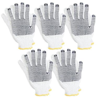 Imagem de Luva Pano Tricotada Malha Pigmentada Branca Par Epi Com 5 Un