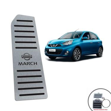 Imagem de Descanso De Pé Em Aço Inox Nissan March 2012/2020 Preto