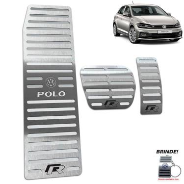 Imagem de Descanso + Pedaleira Automático Prata Polo R-Line Aço inox