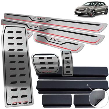 Imagem de Descanso + Pedaleiras + Soleiras Polo GTS Preto Baixo Relevo