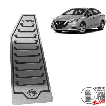 Imagem de Descanso De Pé Aço Inox Nissan Versa 2021 Preto