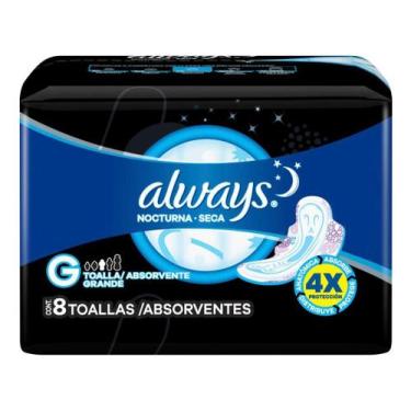 Imagem de Absorvente Always Noites Seca Com Abas 8un