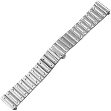 Imagem de HiCycle2 Pulseira de relógio de 21 mm para Cartier Santos Medium WSSA0009 WSSA0010 (prata)