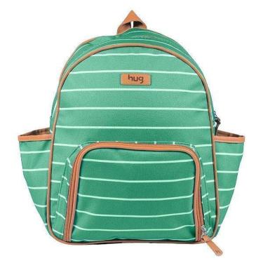 Imagem de Mochila De Maternidade Hug Listrada Verde