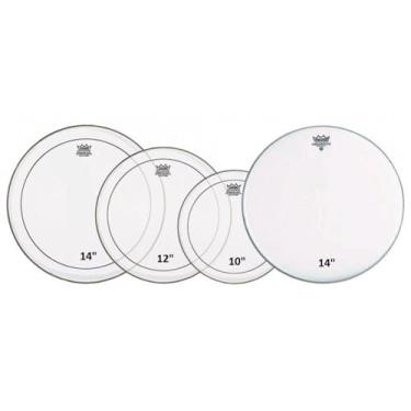 Imagem de Kit de Peles Remo Pinstripe Tons 10¨,12¨,14¨ ¨Hidráulica¨ e 14¨ Porosa Caixa (10460) Made in USA