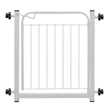 Imagem de Portão Pet Grade Aramado de Proteção Para Cães Portão para Bebes Segurança Para Crianças Com Extensor de 10cm (Branco)