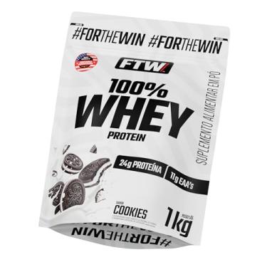 Imagem de FTW 100% Whey Protein com Proteína Concentrada WPC, para Atletas com Alto Valor Biológico, Suplemento Pós-Treino Sem Glúten - Refil 1kg (Cookies)