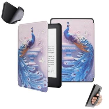 Imagem de GUKSRASO Capa para 6" Kindle 11ª Geração (2024/2022, Modelo: C2V2L3/RS23CV) - Despertar/Suspender Automático Inteligente,Material TPU e Alça de Mão