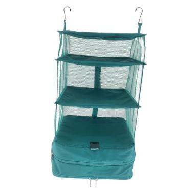 Imagem de Baoblaze Organizador suspenso para armário, prateleira múltipla, fácil montagem, organizador suspenso para armário e armazenamento, organizador suspenso para, Verde