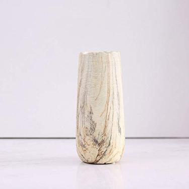 Imagem de Linhas de moda piso de mármore sala de estar vaso de cerâmica vaso de flores inserir flores secas ornamentos de mesa para sala de estar (tamanho: G) ()