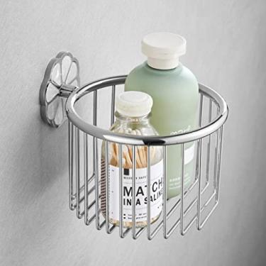 Imagem de Kit de acessórios de banho, acessórios de banheiro, suporte de papel de rolo de cobre, gancho único, escova de vaso sanitário, cesta de lenços, conjunto de ferragens de banheiro montado na parede (cor