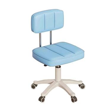 Imagem de WYUYIWH Banqueta de massagem giratória de 360° ajustável para salão de beleza, spa, tatuagem, cadeiras de escritório médico/banco de salão com rodas de encosto e banco de rolamento com moldura de