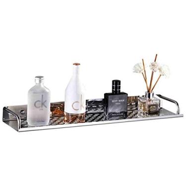 Imagem de WYUYIWH Prateleira de banheiro de aço inoxidável de camada única rack de armazenamento de detritos de vaso sanitário perfurado comprimento de instalação 20-60 cm (tamanho: 60 cm) (20 cm)