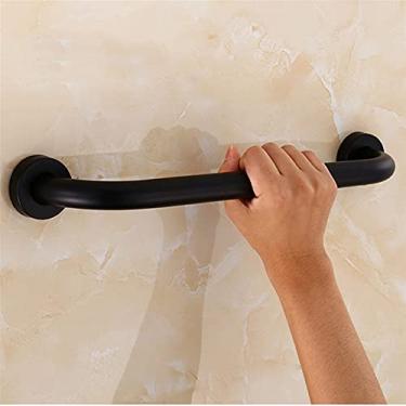 Imagem de Alça antiderrapante de segurança para corrimão, preto fosco, suporte de barra de apoio para banheira, suporte de parede - 30/40/50 cm alça de banho auxiliar/40 cm (50 cm)