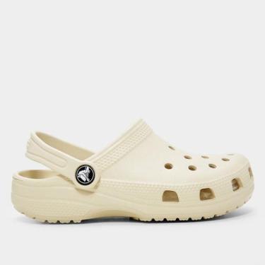 Imagem de Sandália Crocs Infantil Classic Clog Kids Menino, Off white, 30