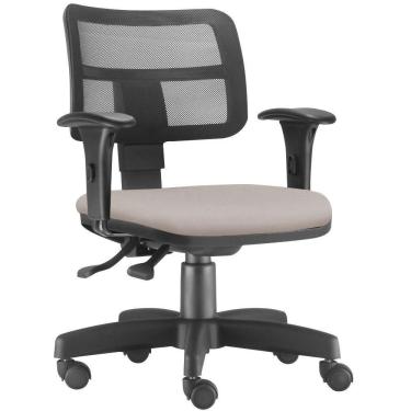 Imagem de Cadeira Giratória Zip L02 Executiva Ergonômica Escritório Linho Bege - Lyam Decor