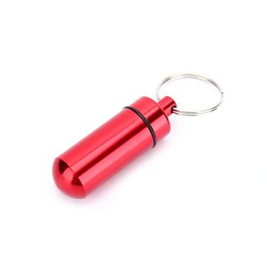Imagem de RiToEasysports Mini Porta-chaves à Prova D'água, Recipiente de Medicamentos, Caixa de Comprimidos de Alumínio para Armazenamento de Comprimidos de Emergência Em Viagens